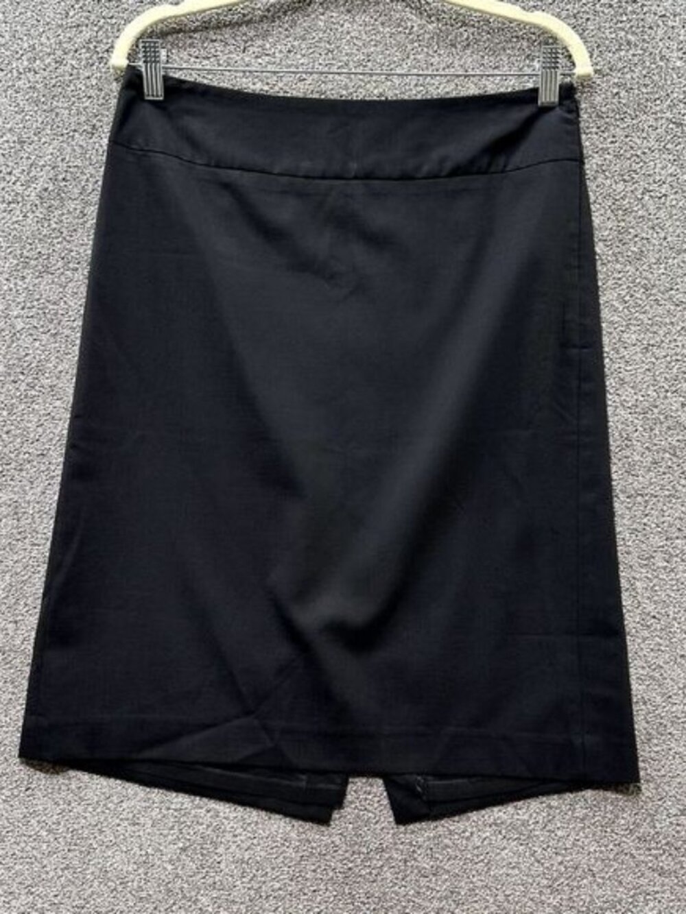 Banana Republic A Line Skirt Women 4 Black Side Zip  Slit Lined Office‎ Wool